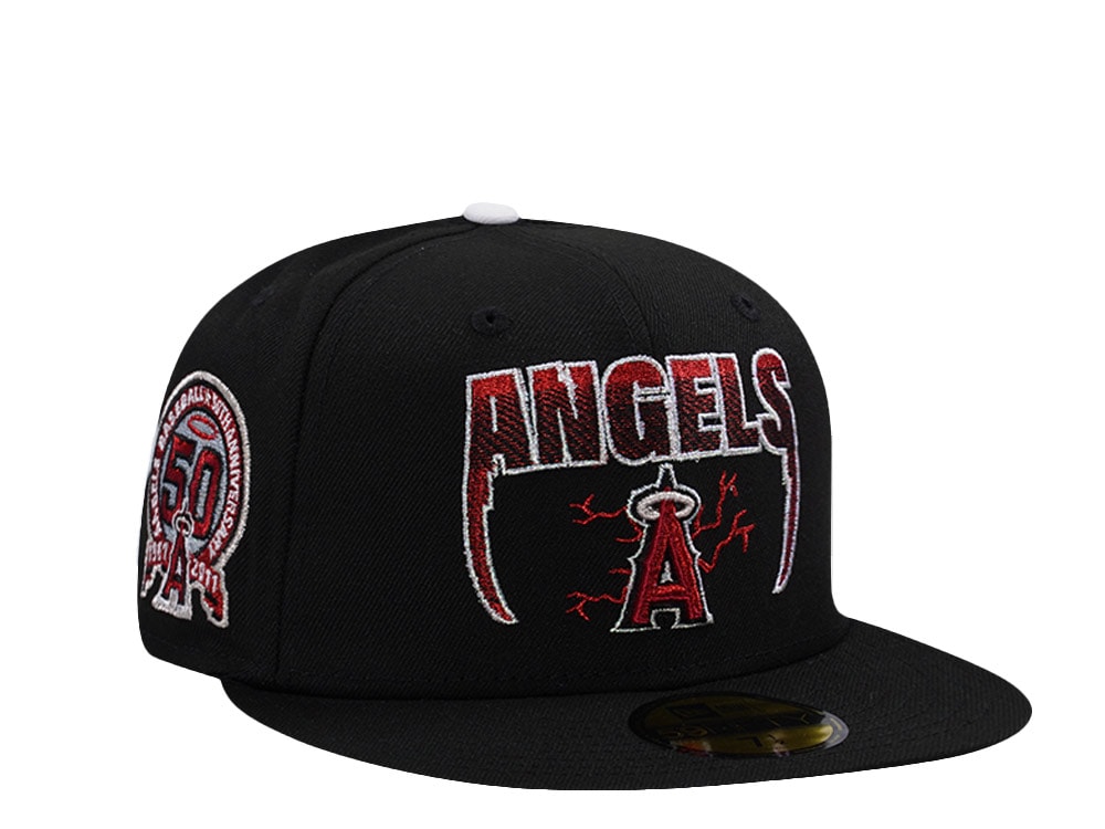 New Era Anaheim Angels 50th Anniversary Black Prime Edition 59Fifty Fitted Casquette
