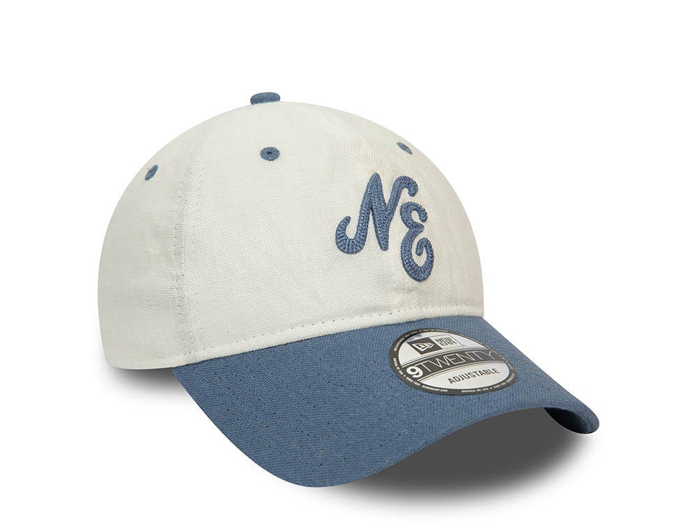New Era Linen Script Blue 9Twenty Strapback Casquette