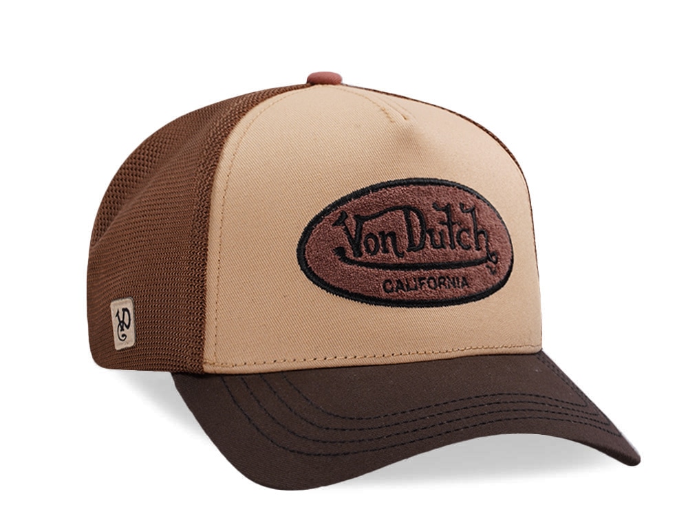 Von Dutch Oval Patch Brown Edition Trucker Snapback Casquette