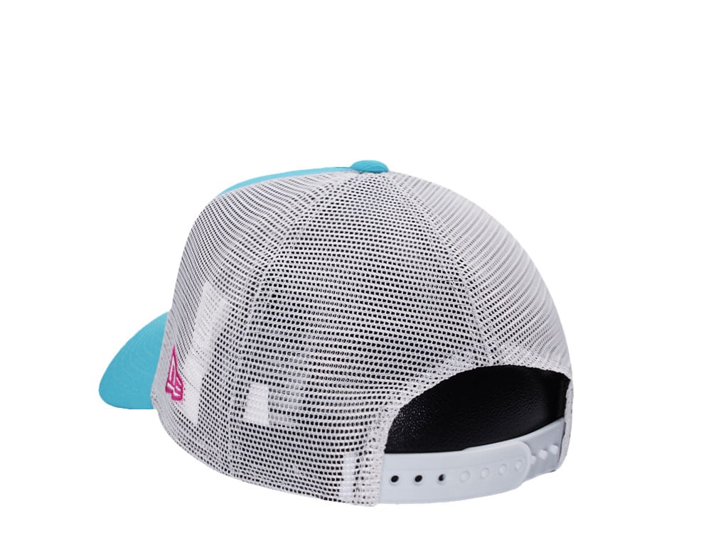 New Era Miami Heat Teal Summer Trucker Edition 9Forty A Frame Snapback Casquette