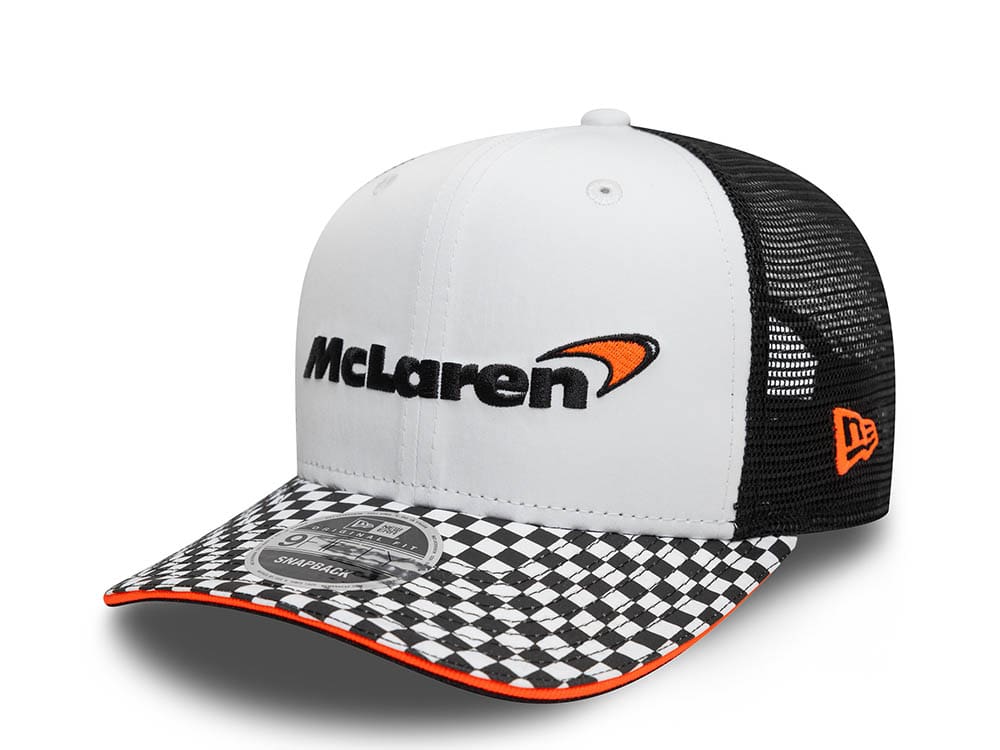 New Era Mclaren Racing Checkered Visor Red 9Fifty Original Fit Snapback Casquette