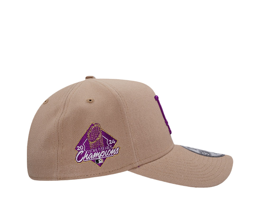 New Era Los Angeles Dodgers World Series 2024 Camel Grape Prime Edition 9Forty A Frame Snapback Casquette