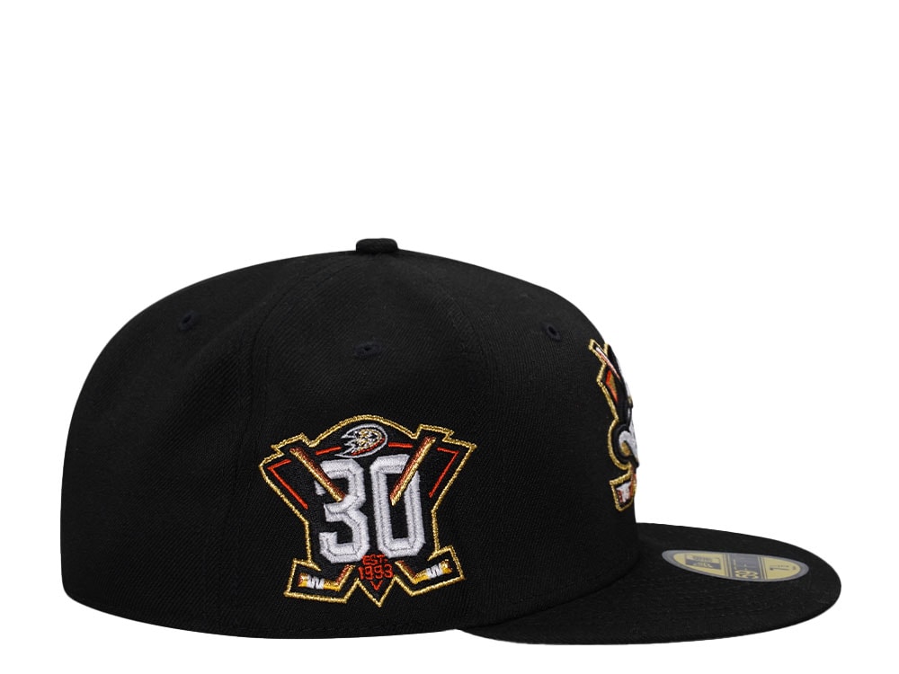 New Era Anaheim Ducks 30th Anniversary Black Metallic Edition 59Fifty Fitted Casquette