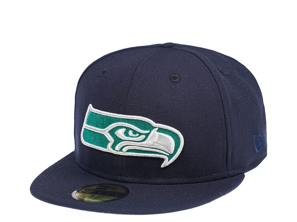 New Era Seattle Seahawks Navy and Green 59Fifty Fitted Casquette