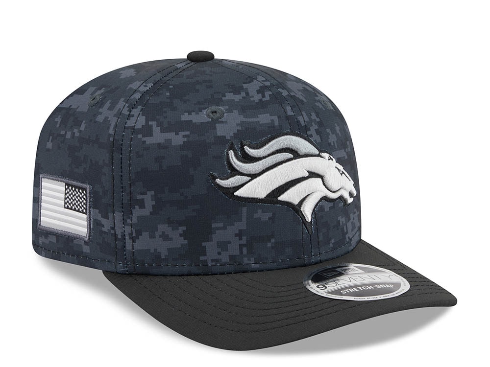 New Era Denver Broncos NFL Salute to Service 2026 Digi Camo Black 9Seventy Stretch Snapback Casquette