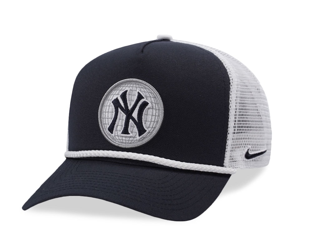 Nike New York Yankees Primetime Dri-Fit Rise Black Edition Trucker Snapback Casquette