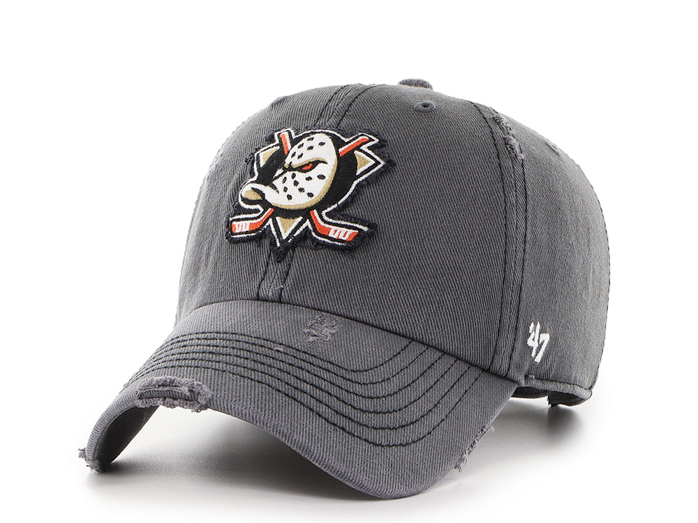 47 Brand Anaheim Ducks Weathered Dark Gray Clean Up Strapback Casquette