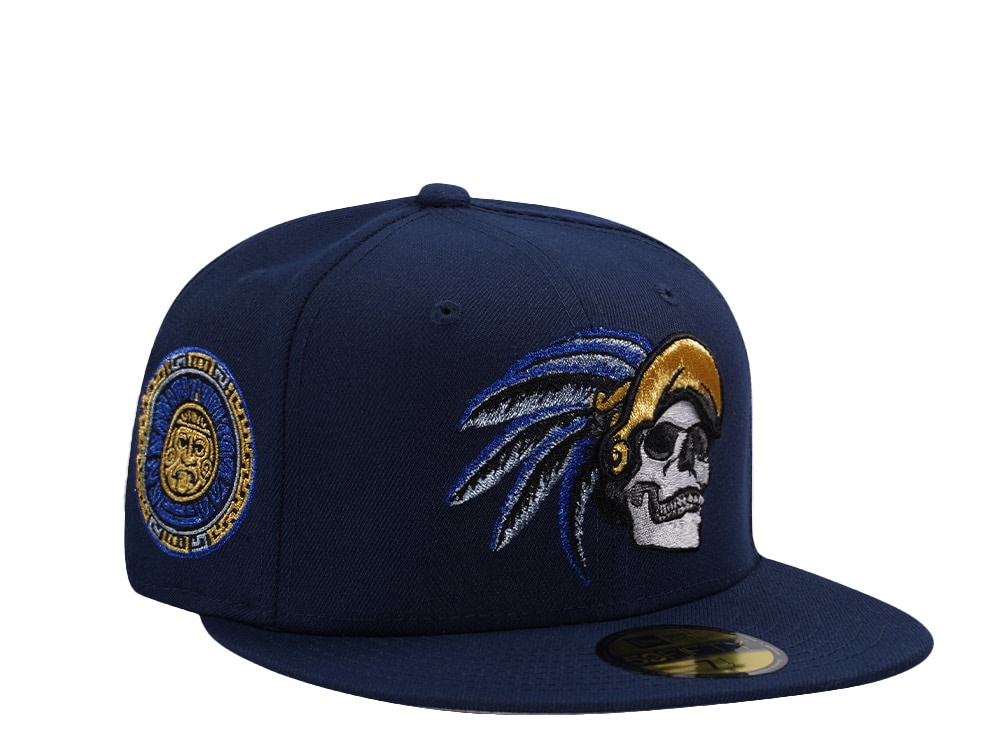 New Era Mexico Aztec Skull Ocean Blue Prime Edition 59Fifty Fitted Casquette