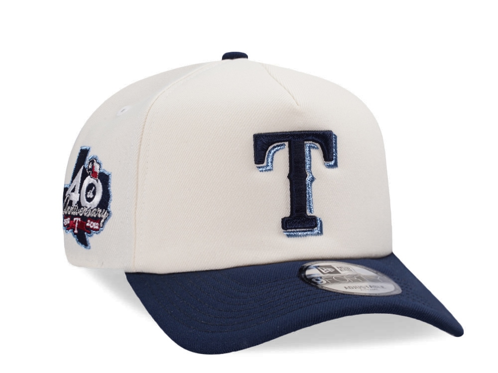 New Era Texas Rangers 40th Anniversary Chrome Two Tone Edition 9Forty A Frame Snapback Casquette
