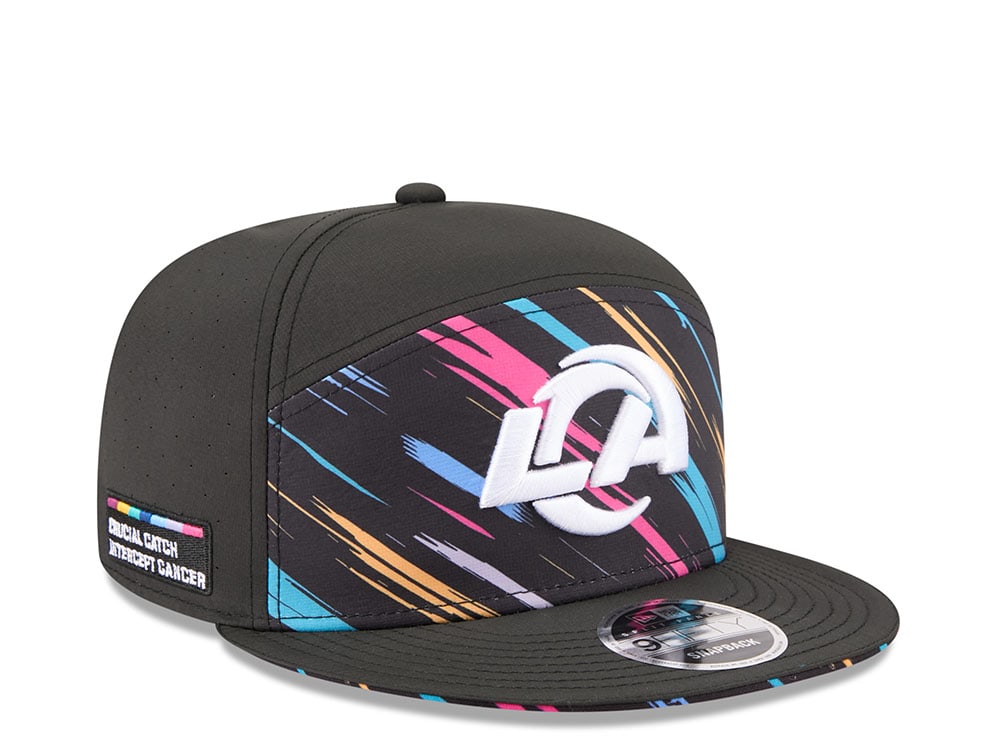 New Era Los Angeles Rams Crucial Catch 2026 Black Edition 9Fifty Split Panel Snapback Casquette