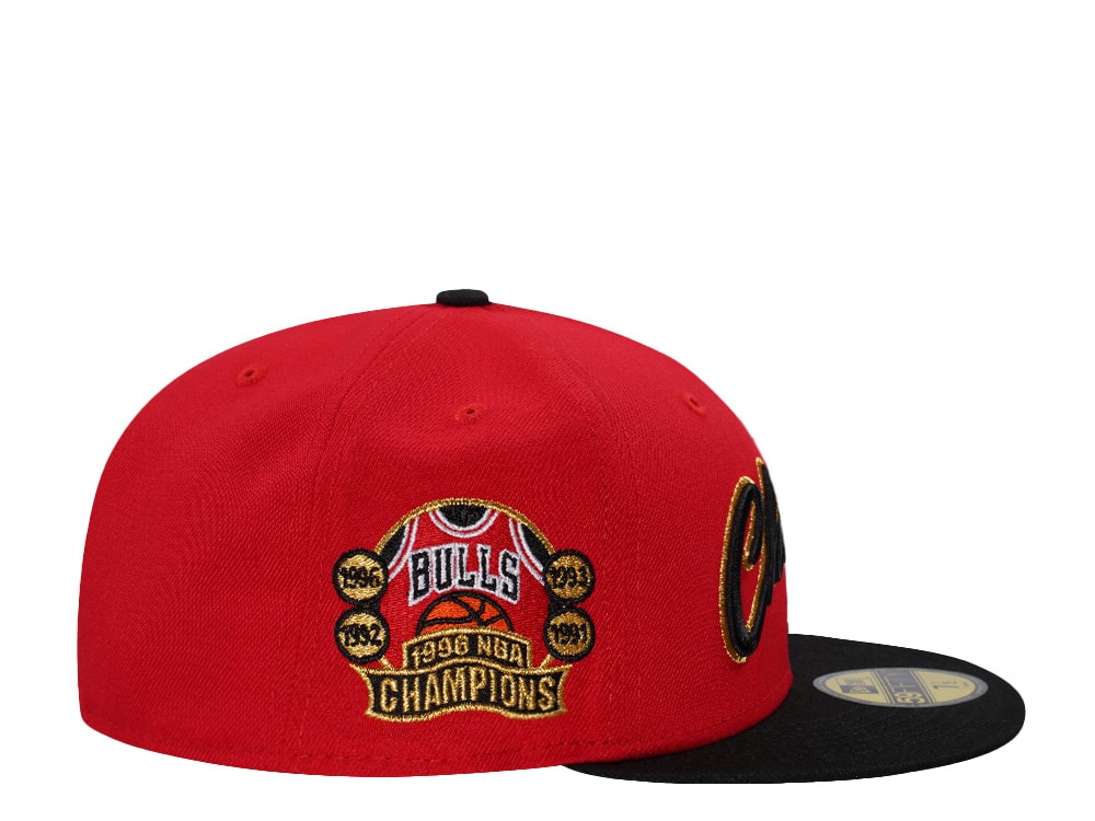 New Era Chicago Bulls NBA Champions 1996 Red Throwback Edition 59Fifty Fitted Casquette