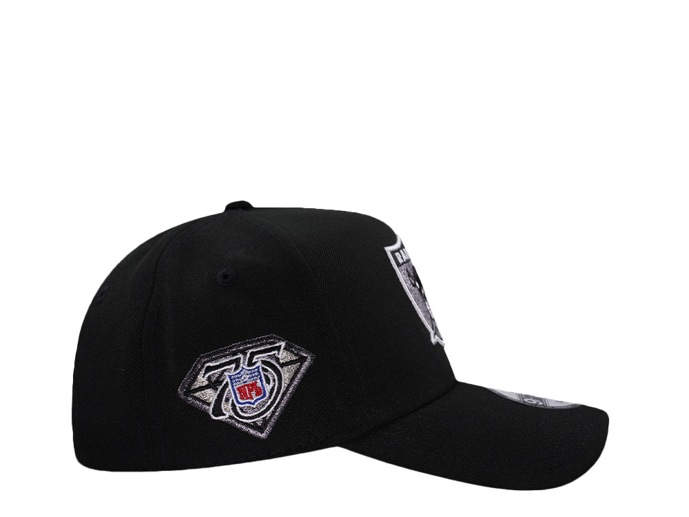 New Era Las Vegas Raiders 75th Anniversary Black Prime Edition 9Forty A Frame Snapback Casquette