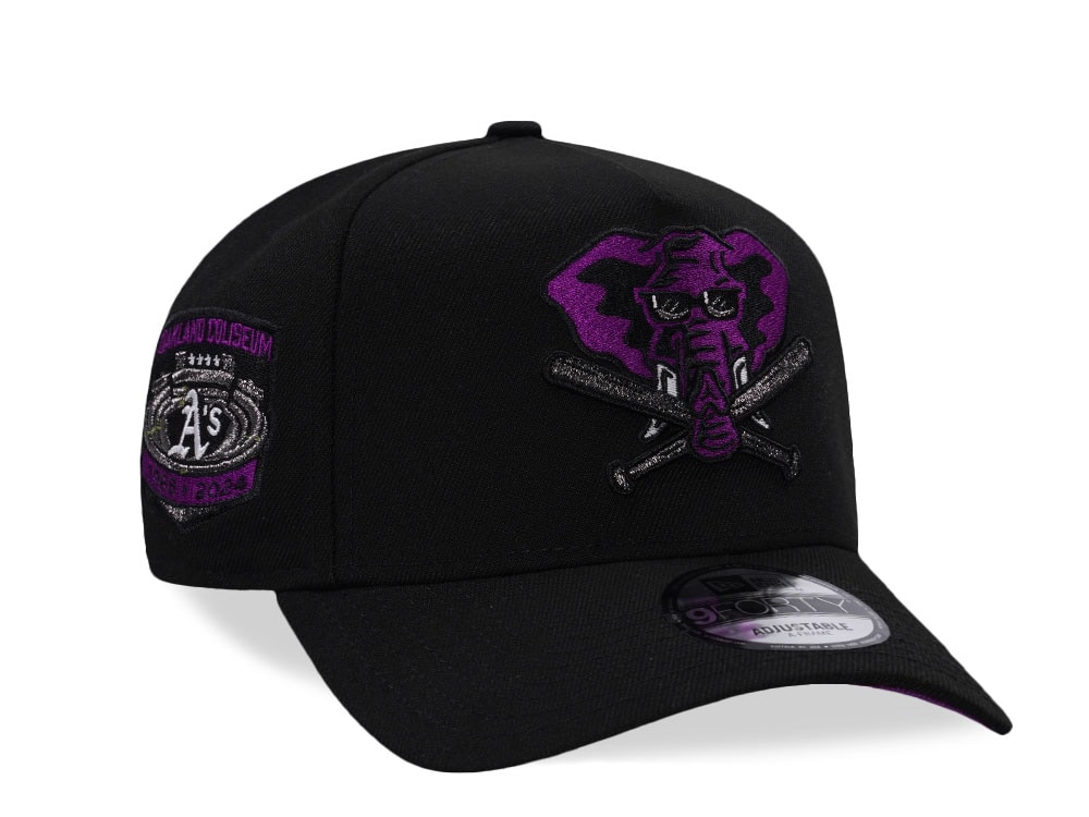 New Era Oakland Athletics Coliseum Black Magenta Edition 9Forty A Frame Snapback Casquette