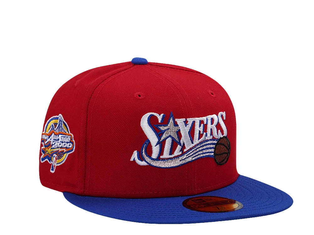 New Era Philadelphia 76ers All Star Game 2000 Scarlet Two Tone Edition 59Fifty Fitted Casquette