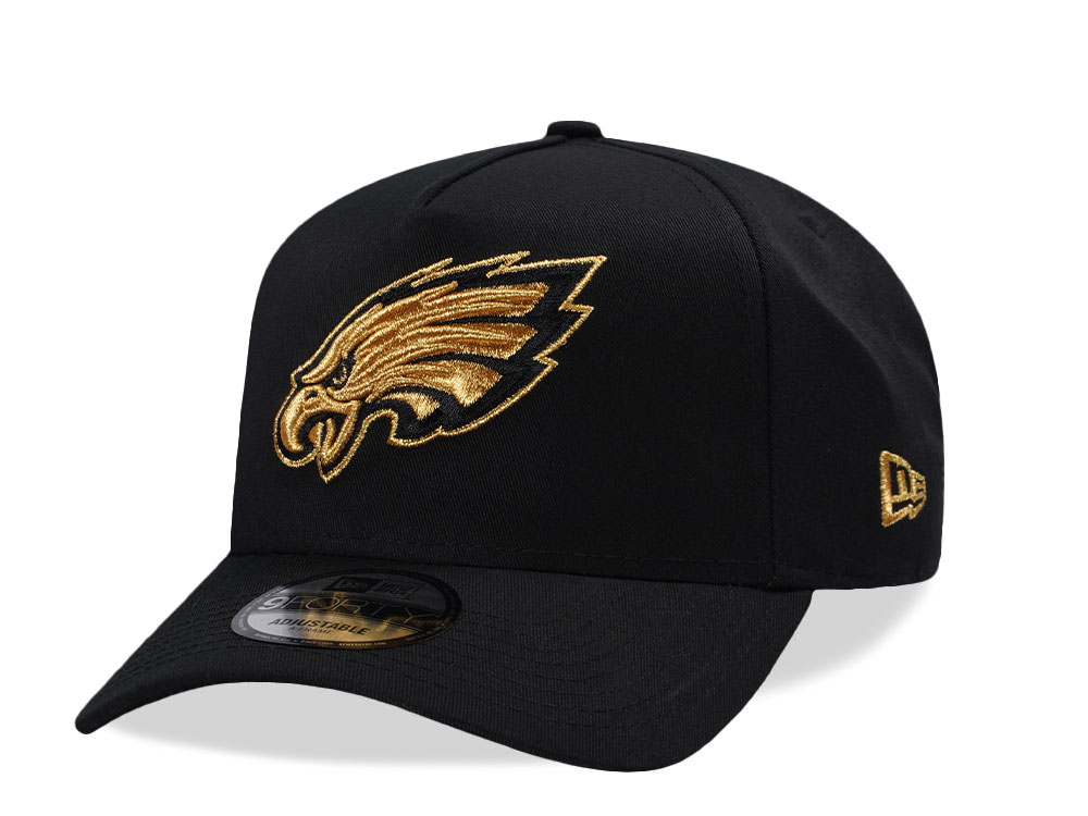 New Era Philadelphia Eagles Black Gold Edition 9Forty A Frame Snapback Casquette