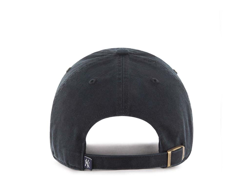 47Brand New York Yankees Clean Up All Black Strapback Casquette