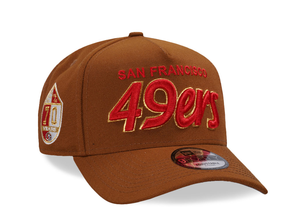 New Era San Francisco 49ers 70 Years Bourbon Prime Edition 9Forty A Frame Snapback Casquette