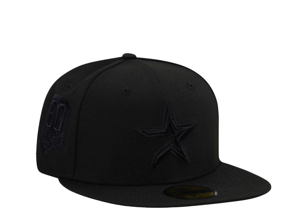 New Era Houston Astros 60th Anniversary Black Out Red Edition 59Fifty Fitted Casquette