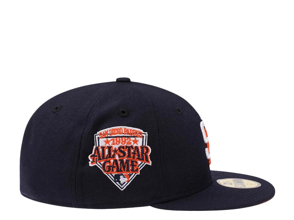 New Era San Diego Padres All Star Game 1992 Navy Orange Edition 59Fifty Fitted Casquette