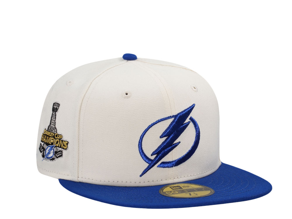 New Era Tampa Bay Lightning Stanley Cup Champions 2021 Chrome Two Tone Edition 59Fifty Fitted Casquette