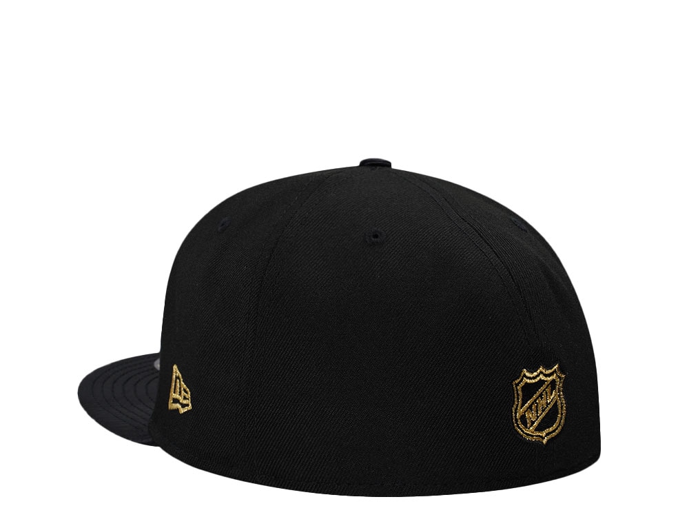 New Era Vegas Golden Knights Black Satin Brim Prime Edition 59Fifty Fitted Casquette