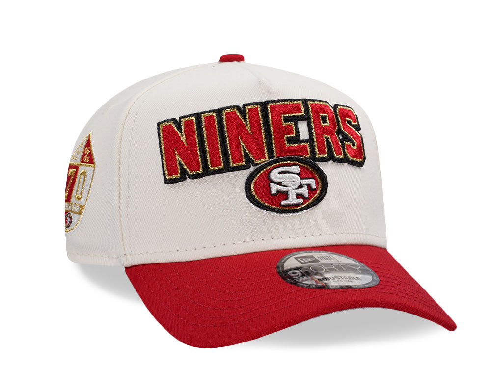 New Era San Francisco 49ers 70 Years Chrome Two Tone Edition 9Forty A Frame Snapback Casquette