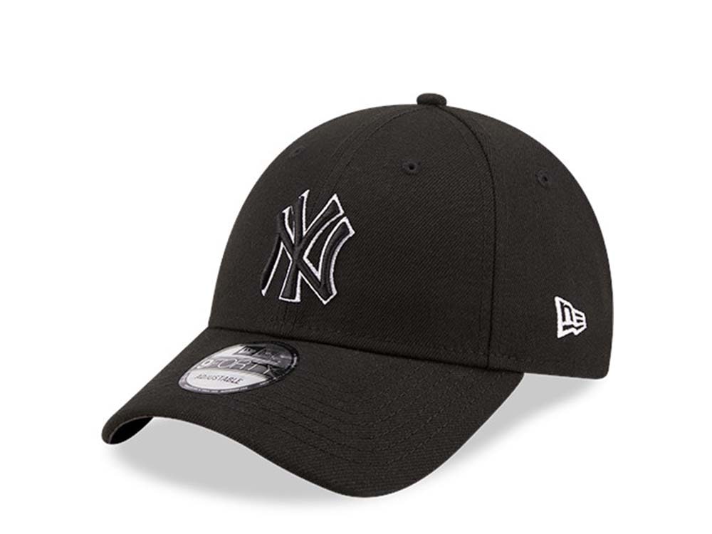 New Era New York Yankees POP Outline Black 9Forty Strapback Casquette