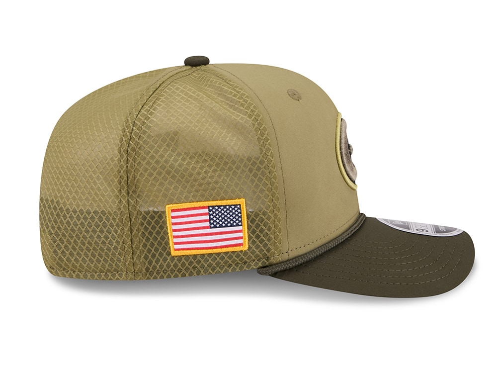 New Era Green Bay Packers Salute To Service 2025 9Seventy Snapback Casquette