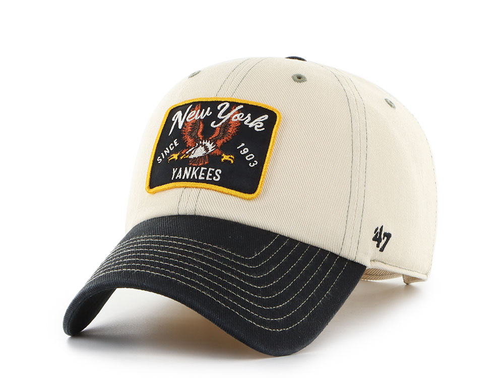 47 Brand New York Yankees Keepsake White Clean Up Strapback Casquette