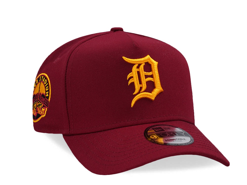 New Era Detroit Tigers Stadium Cardinal Red Prime Edition 9Forty A Frame Snapback Casquette