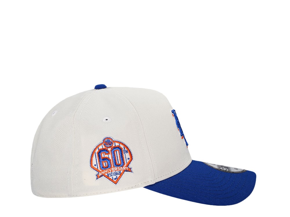 New Era New York Mets 60th Anniversary Chrome Throwback Two Tone Edition 9Forty A Frame Snapback Casquette