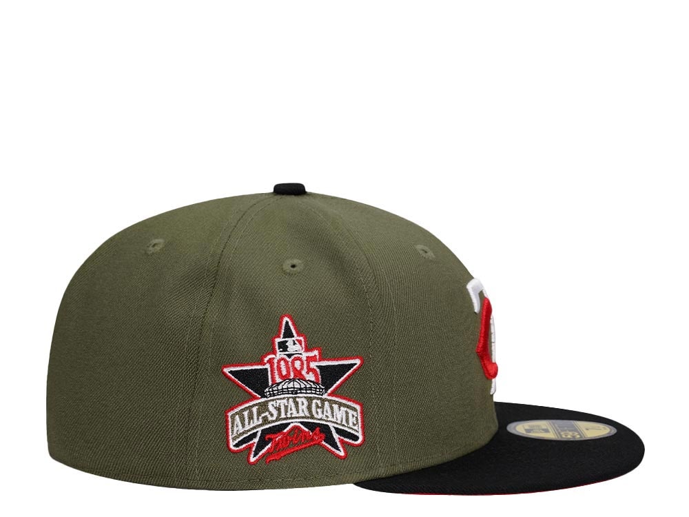 New Era Minnesota Twins All Star Game 1985 Olive Black Two Tone Prime Edition 59Fifty Fitted Casquette