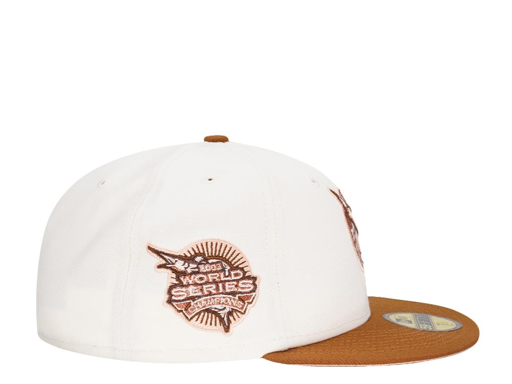 New Era Florida Marlins World Series 2003 Cream Peach Copper Two Tone Edition 59Fifty Fitted Casquette