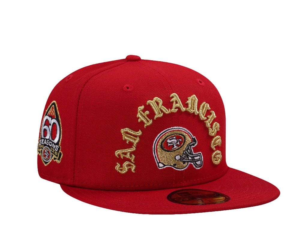 New Era San Francisco 49ers 60th Anniversary Scarlet Prime Edition 59Fifty Fitted Casquette