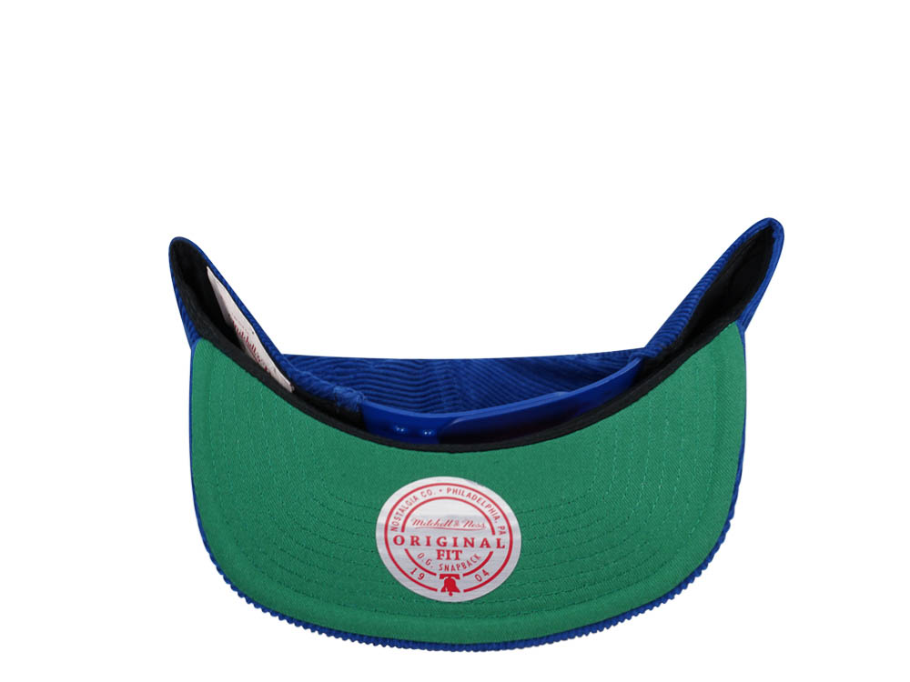 Mitchell & Ness Denver Nuggets Blue Cord Hardwood Classic Snapback Casquette