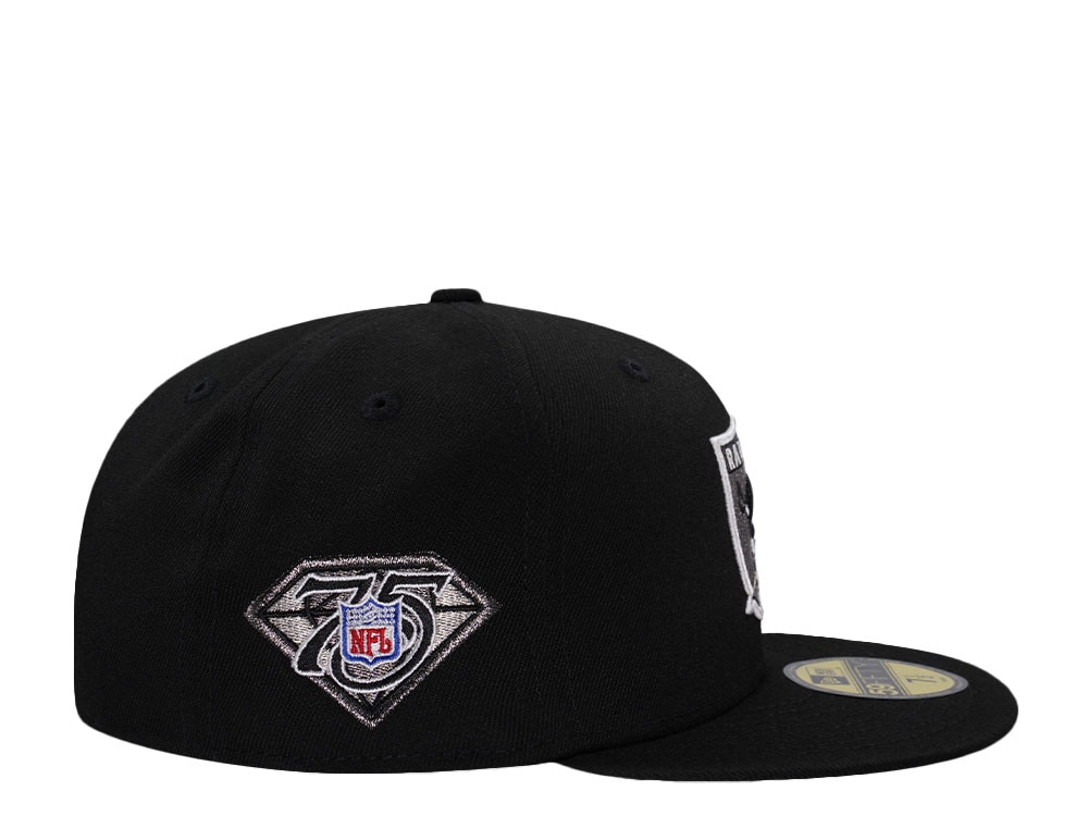 New Era Las Vegas Raiders 75th Anniversary Black Prime Edition 59Fifty Fitted Casquette
