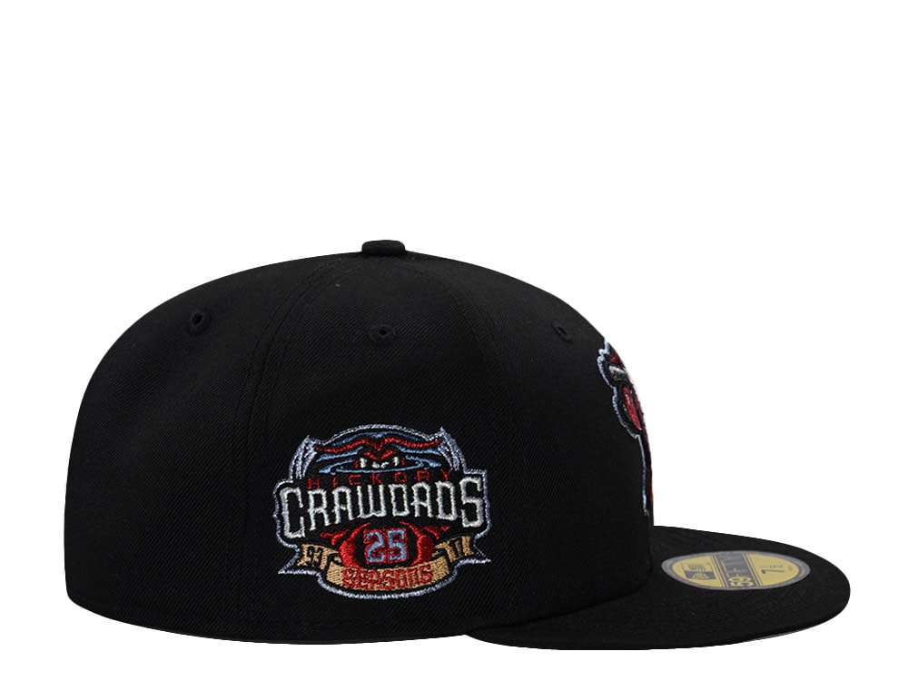 New Era Hickory Crawdads 25th Anniversary Black Prime Edition 59Fifty Fitted Casquette