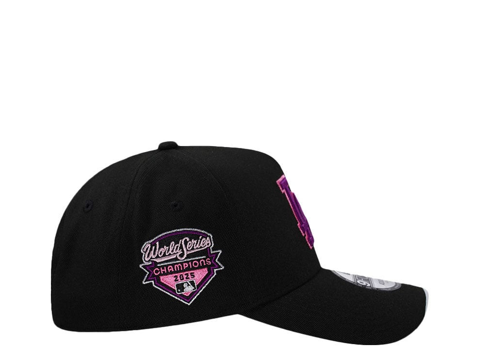 New Era Los Angeles Dodgers World Series 2025 Magenta Black Prime Edition 9Forty A Frame Snapback Casquette