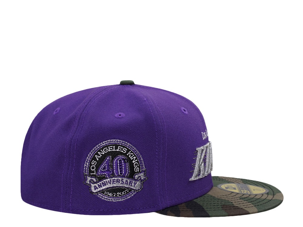 New Era Los Angeles Kings 40th Anniversary Purple Camo Two Tone Edition 59Fifty Fitted Casquette