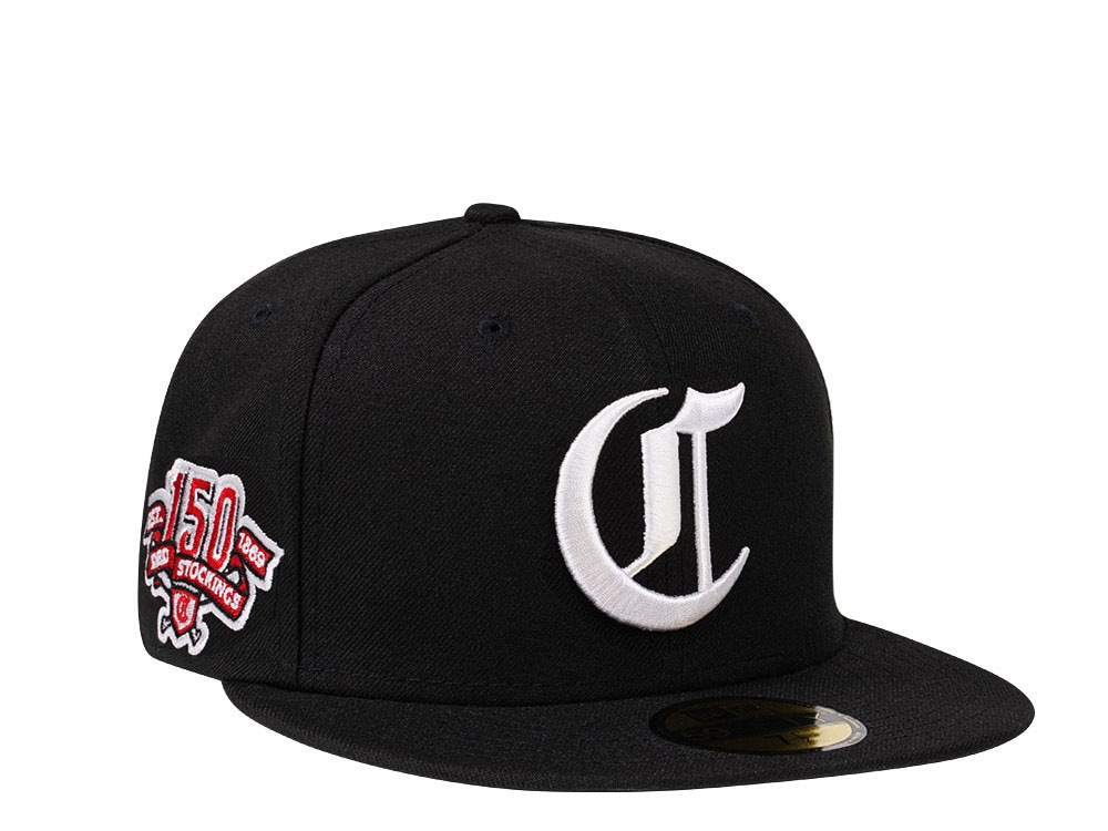 New Era Cincinnati Reds 150th Anniversary Black and Red 59Fifty Fitted Casquette
