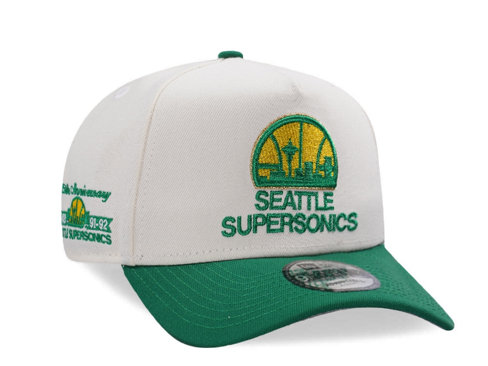 New Era Seattle Supersonics 25th Anniversary Chrome Two Tone Edition 9Forty A Frame Snapback Casquette