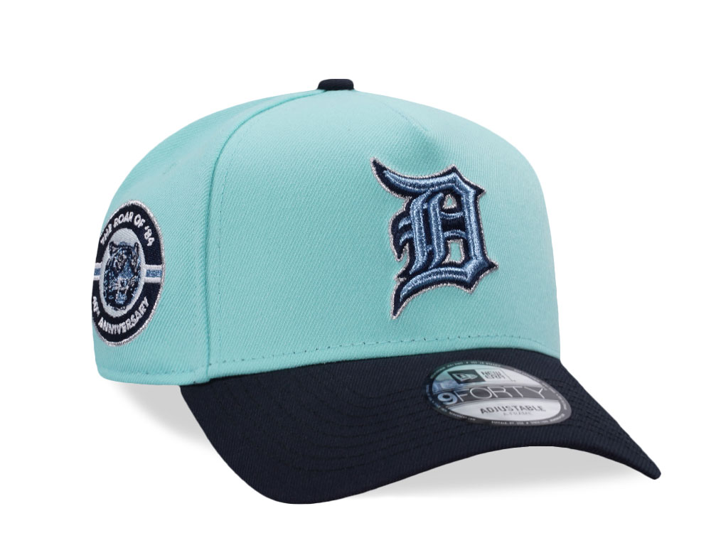 New Era Detroit Tigers 40th Anniversary Glacier Two Tone Edition 9Forty A Frame Snapback Casquette