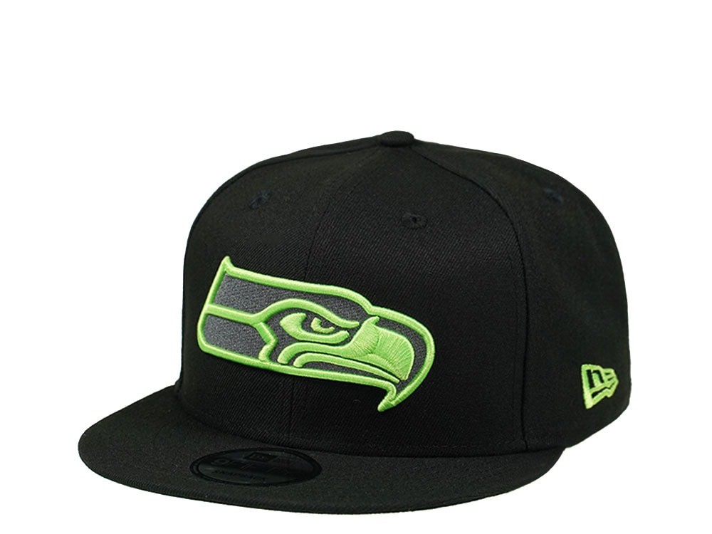 New Era Seattle Seahawks Green on Black Edition 9Fifty Snapback Casquette