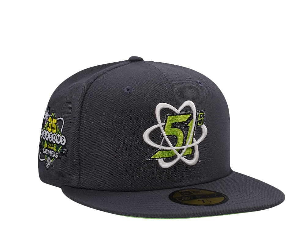 New Era Las Vegas 51s 35th Anniversary Nuked Glow Dark Graphite Prime Edition 59Fifty Fitted Casquette