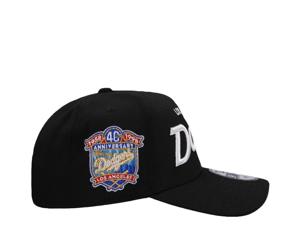 New Era Los Angeles Dodgers 40th Anniversary Black Script Edition 9Forty A Frame Snapback Casquette