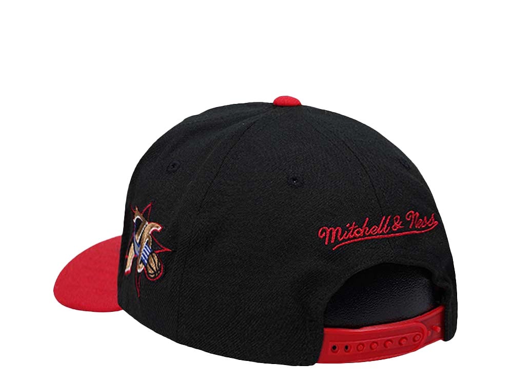 Mitchell & Ness Philadelphia 76ers Shredder Stretch Hardwood Classic Red Flex Snapback Casquette