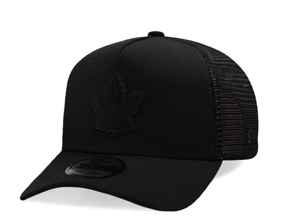 New Era Toronto Maple Leafs Black Prime Edition 9Forty A Frame Trucker Snapback Casquette