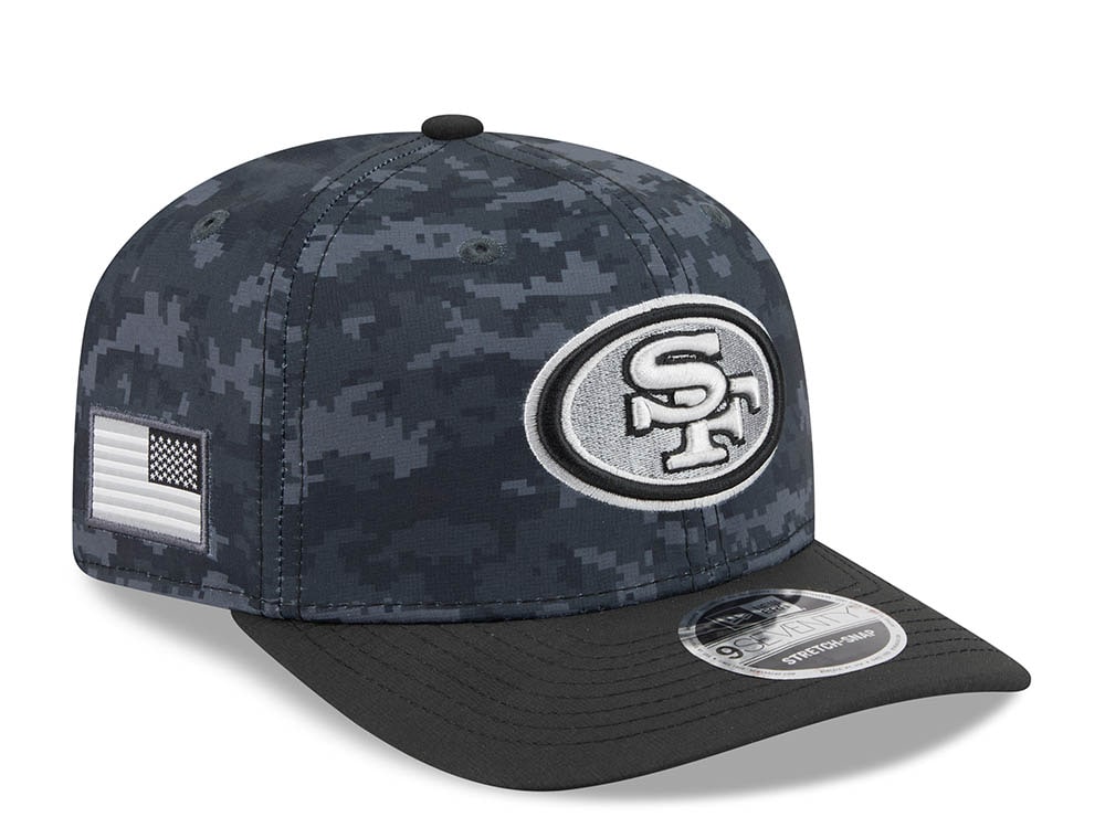 New Era San Francisco 49ers NFL Salute to Service 2026 Digi Camo Black 9Seventy Stretch Snapback Casquette