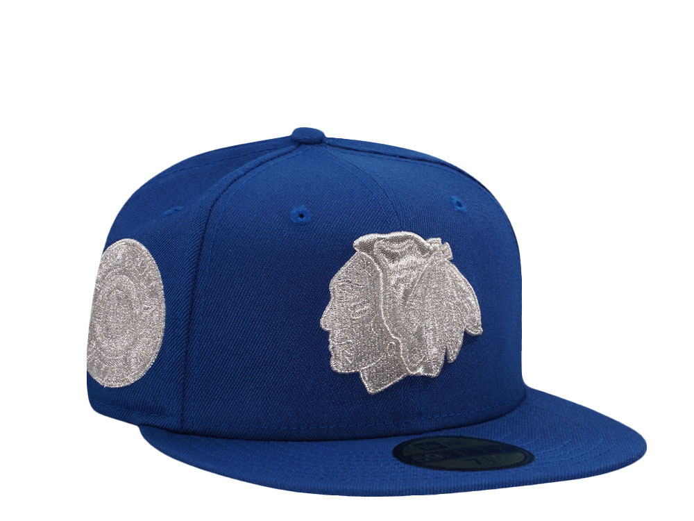 New Era Chicago Blackhawks All Star Game 1991 Cobalt Metallic Prime Edition 59Fifty Fitted Casquette