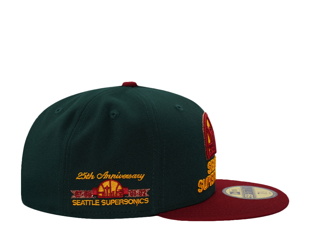New Era Seattle Supersonics 20th Anniversary Dark Green Two Tone Edition 59Fifty Fitted Casquette